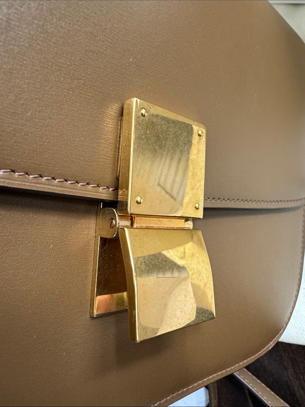Celine Classic Box Medium Brown Gold Hardware Phoebe Era Full Set - Picture 10 of 17